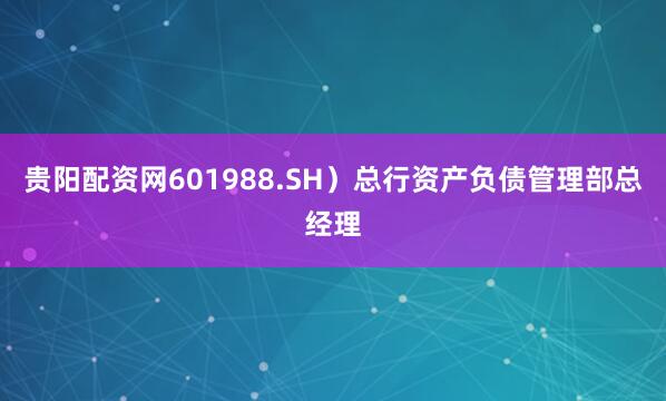 贵阳配资网601988.SH）总行资产负债管理部总经理